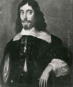A Portrait Of A Bearded Gentleman Standing Three Quarter    Length Wearing A White Collar Over A Black Jacket