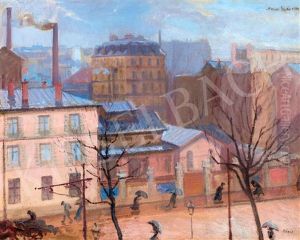 Autumn In Paris by Gyula Meresz Muller