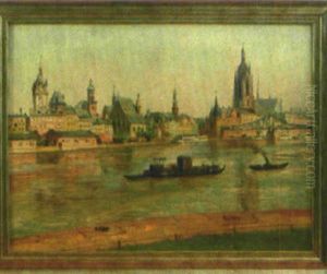 Historische Ansicht Der Stadt Frankfurt Am Main by Karl Mergell