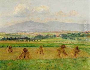 Sommerlicher Blick Von Berkersheim Zum Feldberg by Karl Mergell
