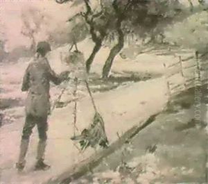 Der Kunstler Vor Der Staffelei by Karl Mergell