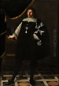 Portrait Eines Ritters Des Malteserordens "f. Emidio Bastoni" by Maria Sybilla Merian