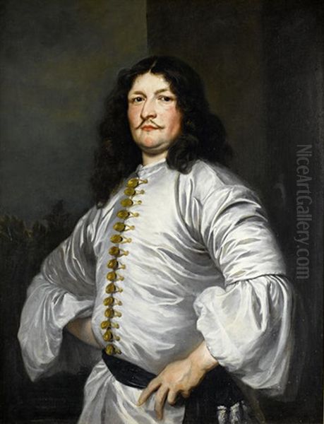 Portrait Of A Gentleman (the Artist?) In A White Silk Coat And A Black Sash - view 1
