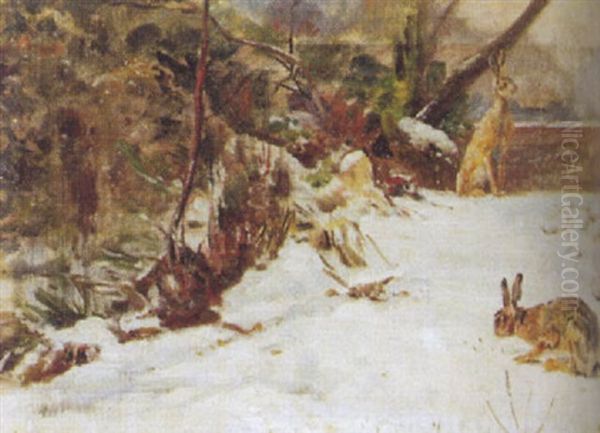 Zwei Hasen Im Vorgarten - view 1