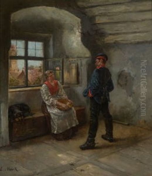 Magd Und Soldat In Der Stube - view 1