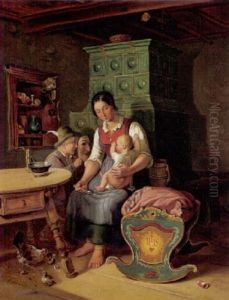 Bauerliche Familienidylle by Eduard Merk