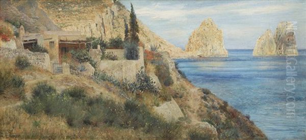 Coastal Scene From Capri With The Faraglioni - view 1