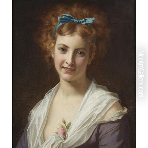 Woman With Blue Bow - view 1