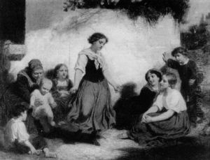 Die Bewunderte Seilspringerin by Hugues Merle