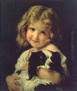 Young Girl With Spaniel Young Girl With Spaniel
