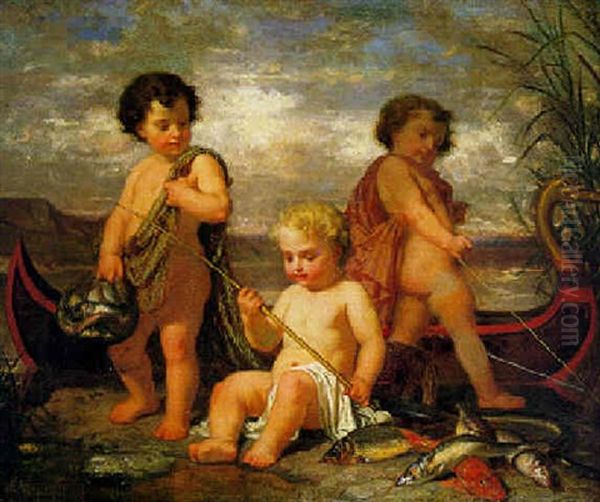 Putti With Their Catch Of Fish - view 1