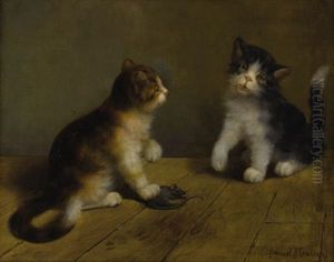 Kittens Playing With A Mouse