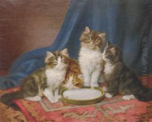Kittens With A Saucer Of Milk