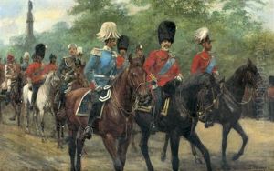 Parade Anlasslich Des 60. Thronjubilaums Von Queen Victoria Am 22. Juni 1897 In London (queen Victoria's Diamond Jubilee Procession 1897) by Godfrey Merry