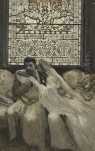 Melissinde Et Bertrand D'allamanon by Luc-Olivier Merson