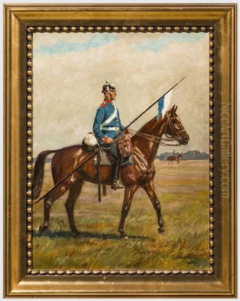 Oskar Merte (1837 - 1938) - Bayerischer Ulan, Datiert 1931 - view 1