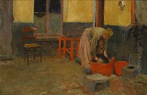 De Kleine Wasvrouw by Charles Mertens