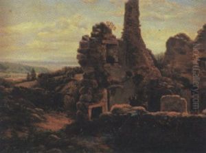 Maison Incendiee A Frochaux (?) by Guillaume De Merveillieux