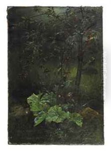 Untitled (birds Feeding On Berries) by Alfred Emile Mery