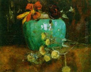 A Still Life With Flowers In A Ginger-bowl