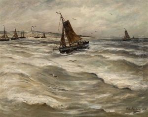 Scheveningen, Vissersschepen Voor De Kust