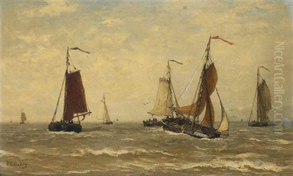 Barques Au Large: Bomschuiten In The Breakers - view 1