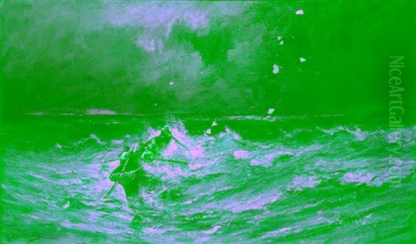 A Boat Braving The Brakers - view 1