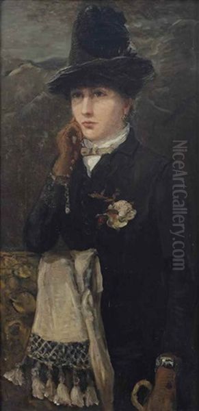 A Portrait Of Catharina Johanna Van Houten In Amazone Attire - view 1