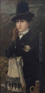 A Portrait Of Catharina Johanna Van Houten In Amazone Attire A Portrait Of Catharina Johanna Van Houten In Amazone Attire