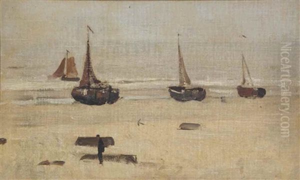 Bomschuiten On The Scheveningen Beach - A Sketch - view 1