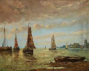 Baie Au Soleil Couchant by Hendrik Willem Mesdag