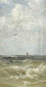 Breakers Along The Dutch Coast by Hendrik Willem Mesdag