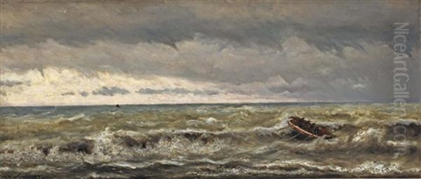 A Rowing Boat In The Breakers - view 1