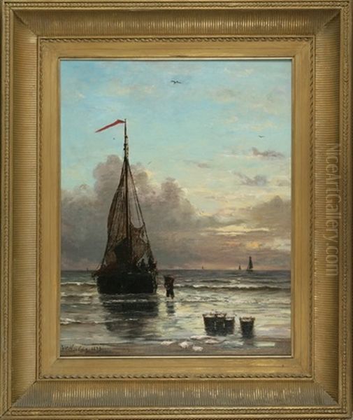 Return Of The Fishing Fleet At Sunset - view 1