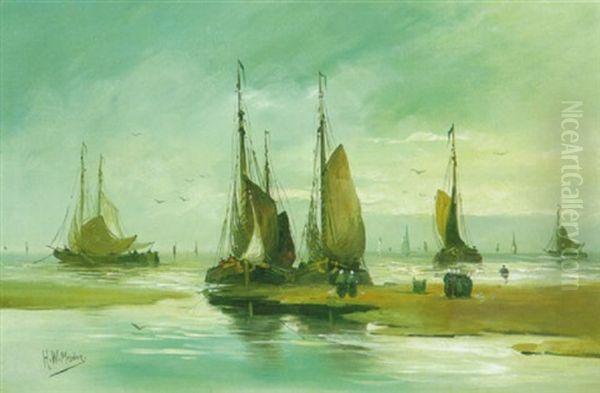 Ankunft Der Fischerboote Am Scheveninger Strand - view 1