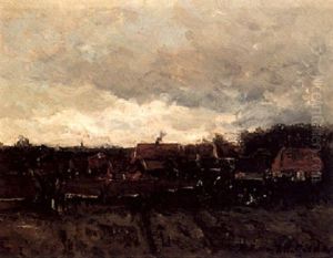 A View Of A Village by Hendrik Willem Mesdag
