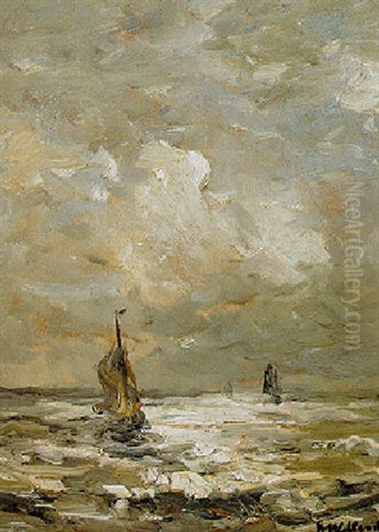 Sailing Vessels At Sea - view 1