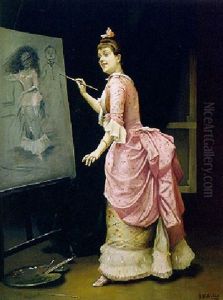 Das Malende Modell by Hendrik Willem Mesdag