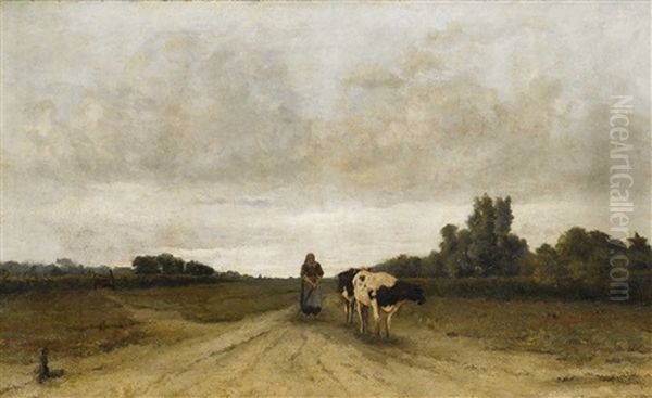 Landschaft Mit Bauerin Und Kuh - view 1