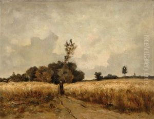 Wheat Fields In Drenthe by Taco Mesdag