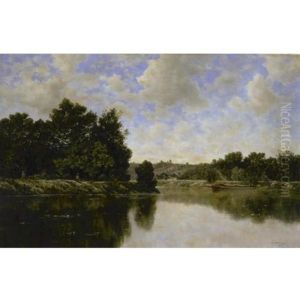 The River Bank by Claude Francois Auguste Mesgrigny
