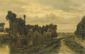 Les Pecheurs En Bord De Riviere