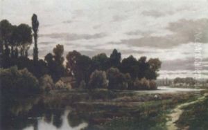 Bord De La Riviere by Claude Francois Auguste Mesgrigny