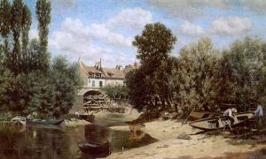 Paysage Au Moulin by Claude-Francois-Auguste de Mesgriny