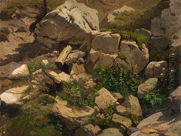 Rocks, Oil Study - view 1