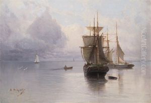 Ship At Sea by Arseniy Ivanovich Meshchersky