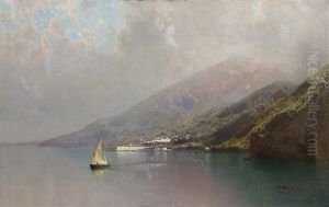 Calm Sea, View From The Crimean Peninsula by Arseniy Ivanovich Meshchersky