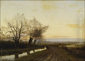 Landscape At Dawn by Arseniy Ivanovich Meshchersky