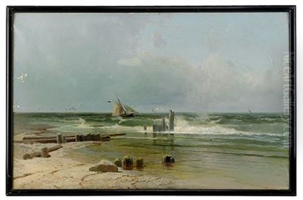 A Sailing Boat By The Beach - view 1