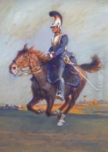 1870 Offizier, Bay 2, Kurassier Reg.t' by Pius Ferdinand Messerschmitt